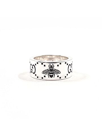 Gucci GUCCI GG &amp; Bee (Bee) Ring, Sterling Silver 925cm, Unisex (view 1)