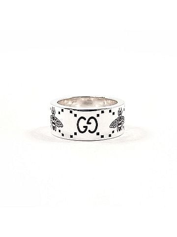 Gucci GUCCI GG &amp; Bee (Bee) Ring, Sterling Silver 925cm, Unisex (view 2)
