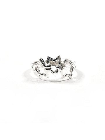 Tiffany & Co. TIFFANY&amp;Co. Tiffany Triple Star Ring, Sterling Silver 925, Silver, Women's (view 1)