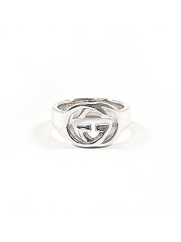 Gucci GUCCI Interlocking G Ring, Sterling Silver 925, Silver, Women's (view 1)
