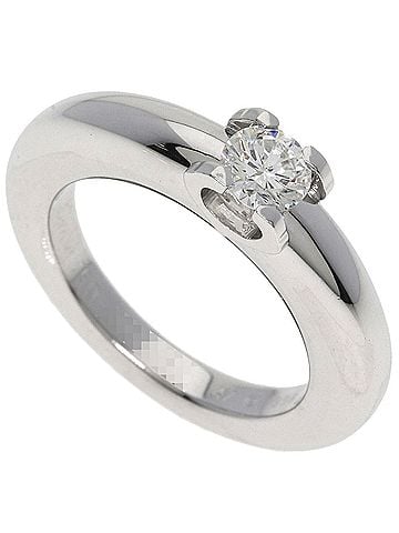 Cartier Cartier C de Solitaire Diamond Ring #47, 18K White Gold, Women's. (view 1)