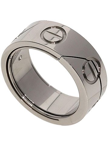 Cartier Cartier Astro Love Ring with Cord #49, 18K White Gold, Women's (view 2)