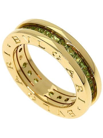 Bvlgari BVLGARI B-zero1 1-band Peridot Ring #48 18K Yellow Gold Women's (view 1)