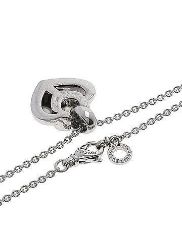 Bvlgari Bulgari Doppio Cuore Diamond Necklace, 18K White Gold, Women's, BVLGARI (view 2)