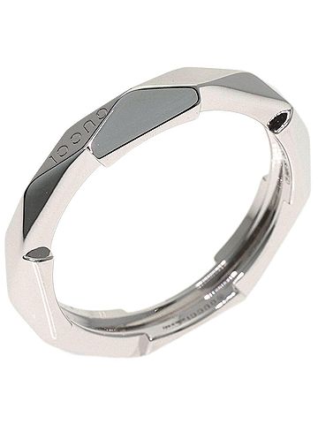 Gucci Gucci Link to Love Studs #19 Ring, 18K White Gold, Women's GUCCI (view 2)