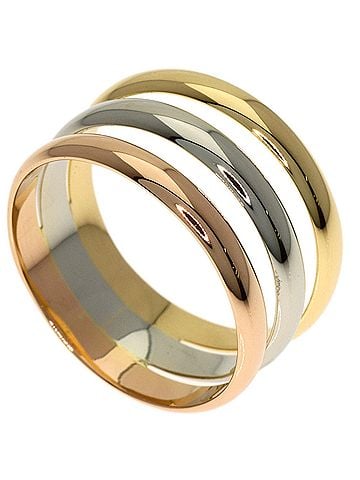 Cartier Cartier 3-color #52 Ring - 18K Yellow Gold/18K Pink White Gold Women's (view 1)