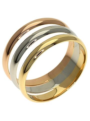 Cartier Cartier 3-color #52 Ring - 18K Yellow Gold/18K Pink White Gold Women's (view 2)
