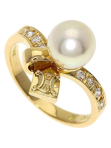 Céline Celine Pearl Diamond Ring in 18K Yellow Gold for Women (view 1)