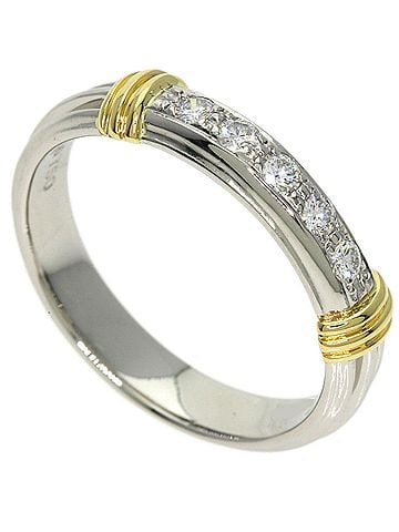 Christian Dior Christian Dior Dior 5-Diamond Combination Ring, 18K Yellow Gold/PT950, Women's. (view 1)