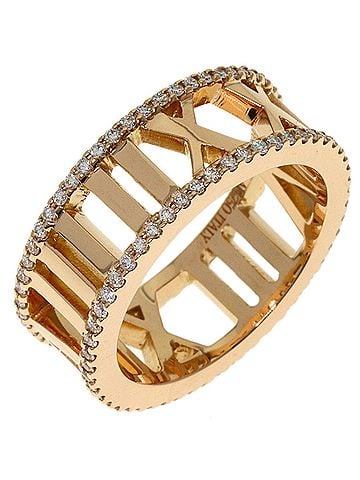 Tiffany & Co. Tiffany &amp; Co. Atlas Open Diamond Ring, 18K Pink Gold, Women's. (view 2)
