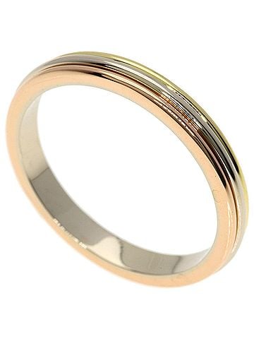 Cartier Cartier Three-Color Ring #58, 18K Yellow Gold/18K Pink White Gold, Women's. (view 1)