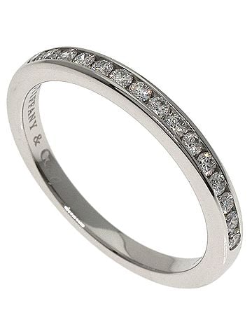 Tiffany & Co. Tiffany &amp; Co. Half Eternity Diamond Ring in Platinum PT950 for Women (view 1)