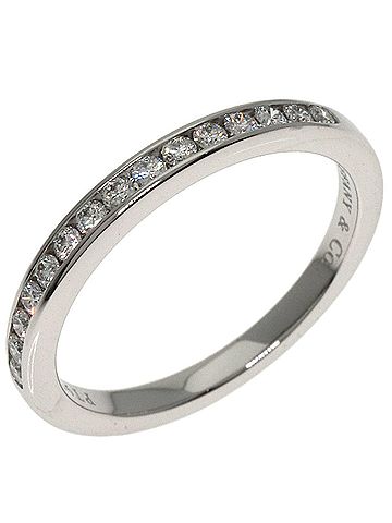 Tiffany & Co. Tiffany &amp; Co. Half Eternity Diamond Ring in Platinum PT950 for Women (view 2)