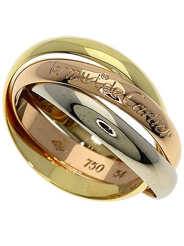 Cartier Cartier Trinity #54 Ring - 18K Yellow Gold/18K White Pink Gold Women's CARTIER (view 1)