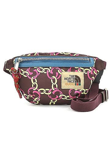 Gucci Gucci waist bag, THE NORTH FACE collaboration, nylon and leather, multicolor, men's women's, 650299 56855a (view 1)
