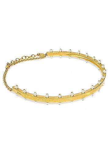 Christian Dior Christian Dior Choker Necklace, Metal, Gold, Women's, 56866a (view 2)