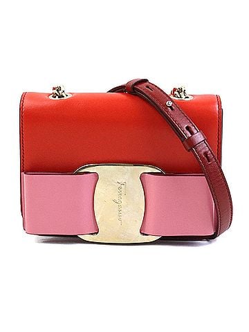 Salvatore Ferragamo Salvatore Ferragamo shoulder bag, Vara ribbon, leather, red/pink, women's, 56853a (view 1)