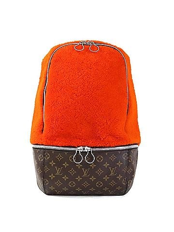Louis Vuitton Louis Vuitton Celebrating Monogram Marc Newson Fleece Pack Backpack, Canvas, Boa Lining, Orange Brown, Men's, M40277 90306k (view 1)