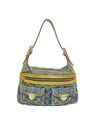 Louis Vuitton Louis Vuitton Monogram Denim Baggy PM Shoulder Bag M95049 Blue Women's (view 1)