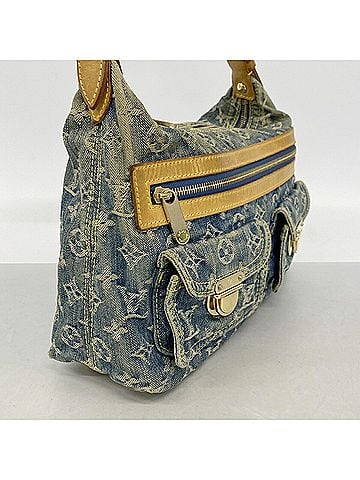 Louis Vuitton Louis Vuitton Monogram Denim Baggy PM Shoulder Bag M95049 Blue Women's (view 2)