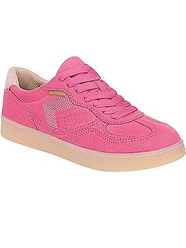 Dr. Scholl's Pink Suede Lace-Up Sneaker Sneakers (view 1)