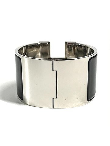 Hermès HERMES Clic Clac H TGM Bangle Accessory Bracelet Metal Men's Women's Black (view 2)