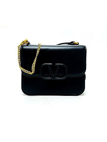 Valentino VALENTINO V-Sling Small Chain Bag, Shoulder Crossbody Leather, Women's, Black (view 1)