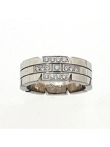 Cartier Cartier Tank Française Ring, 18K White Gold, Diamond, Ladies' (view 2)