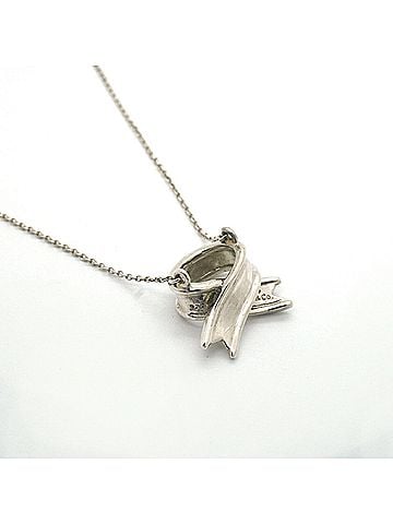 Tiffany & Co. Tiffany &amp; Co. Ribbon Necklace, Sterling Silver 925, Women's (view 2)