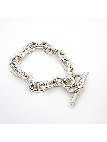 Hermès Hermes Chaine d'Ancre MM Bracelet, 15 links, Sterling Silver 925, Men's/Women's (view 2)