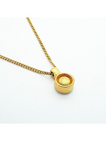 Christian Dior Christian Dior Necklace, GP Plated, Rhinestone, Gold, Women's (view 2)