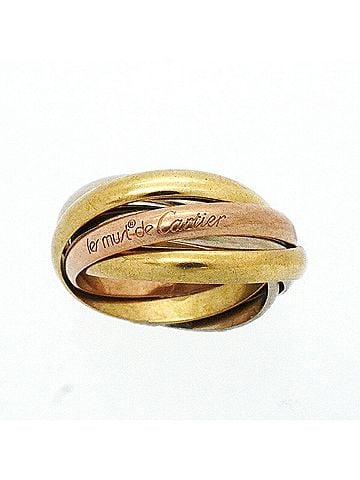 Cartier Cartier Trinity Ring, 5-band, 18K Yellow Gold (KYG), White (18KWG), Pink (18KPG), Size #51, Ladies' Ring (view 2)