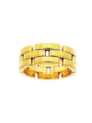 Cartier Cartier Maillon Panthère 3-Row Ring, 18K Yellow Gold, Size #58, Men's (view 2)
