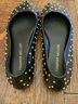 Tamara Mellon 100% Leather Black Gold Flats Size 6 - photo 9