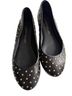Tamara Mellon 100% Leather Black Gold Flats Size 6 - photo 1