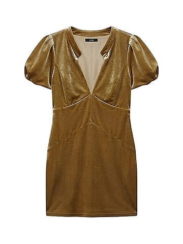Theme Gold Velvet Party Dress Cocktail Dress (view 1)