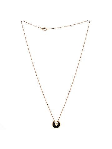 Cartier Amulette de Cartier Pendant Necklace 18K Rose Gold with Onyx and Diamond XS (view 2)