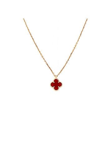 Van Cleef & Arpels Sweet Alhambra Pendant Necklace 18K Rose Gold and Carnelian (view 1)