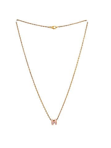 Hermès Pop H Pendant Chain Necklace Metal and Enamel Mini (view 2)