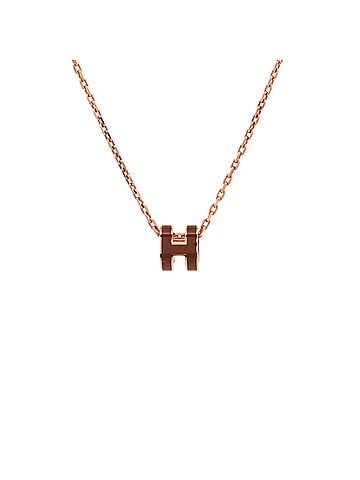 Hermès Pop H Pendant Chain Necklace Metal and Enamel Mini (view 1)
