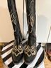 Lane 100% Leather Black Tan Boots Size 7 1/2 - photo 4