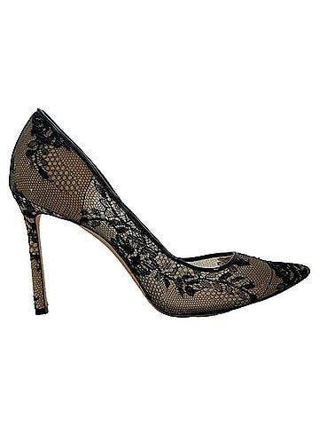 Jimmy Choo Jimmy Choo Love 100 Lace Pumps in Black Silk (view 1)