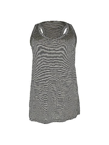 Brunello Cucinelli Brunello Cucinelli Striped Tank Top in Black and White Linen (view 1)
