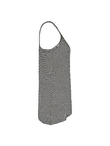 Brunello Cucinelli Brunello Cucinelli Striped Tank Top in Black and White Linen (view 2)