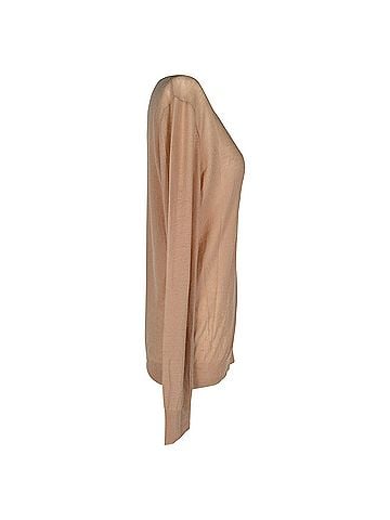 Joseph Joseph Long-sleeve V-Neck Sweater in Peach Cashmere (view 2)