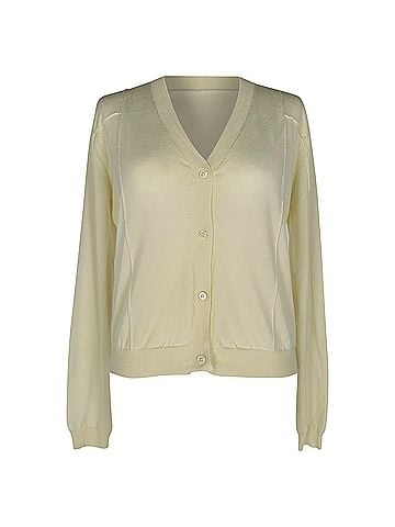 MARNI Marni Buttoned Cardigan in Yellow Cotton (view 1)