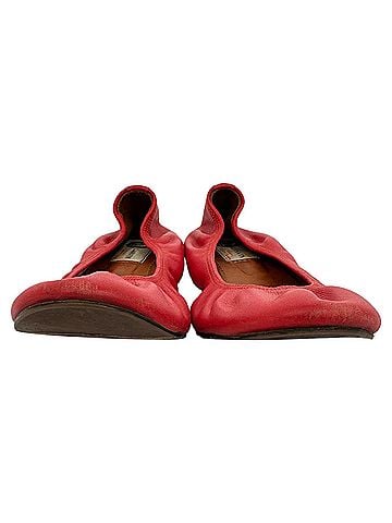 Lanvin Lanvin Ballet Flats in Red Leather (view 2)