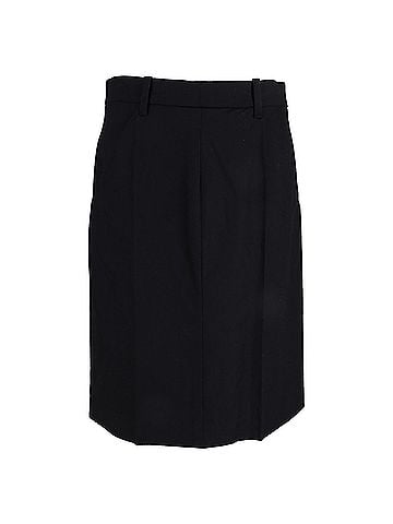 Jil Sander Jil Sander Knee Length Skirt in Black Wool (view 1)
