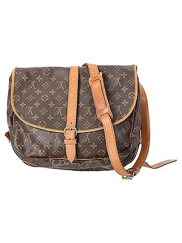 Louis Vuitton Louis Vuitton Saumur 35 Messenger Bag in Brown Coated Canvas (view 1)
