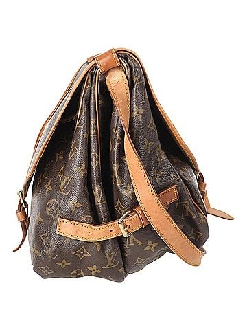 Louis Vuitton Louis Vuitton Saumur 35 Messenger Bag in Brown Coated Canvas (view 2)